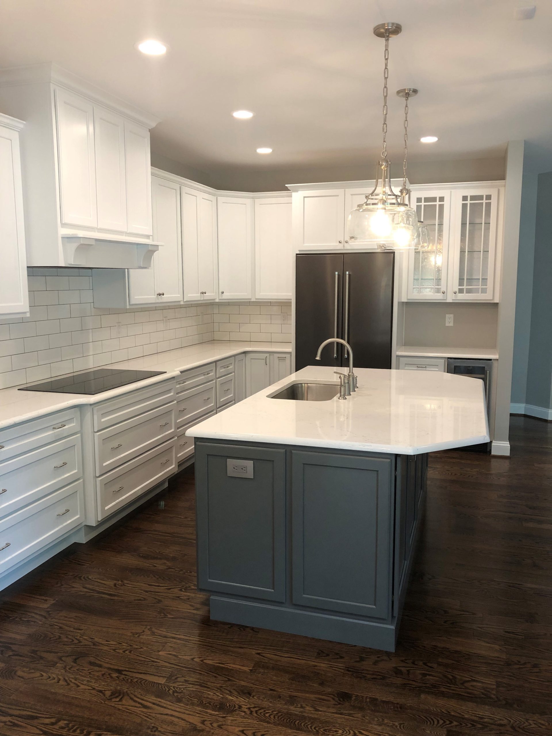 Classic Kitchen in White and Grey - Classic Cabinets Kitchen & Bath Design